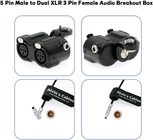 RED DSMC3 5 Pin To Dual XLR Adapter For RED V-Raptor ARRI Alexa Z-CAM-E2 Camera 5 Pin Male To Two XLR 3 Pin Female