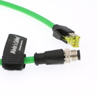 M12 4 Pin To RJ45 Industrial Ethernet Cable 4 Position D Coded Network Cord CAT5 Shielded
