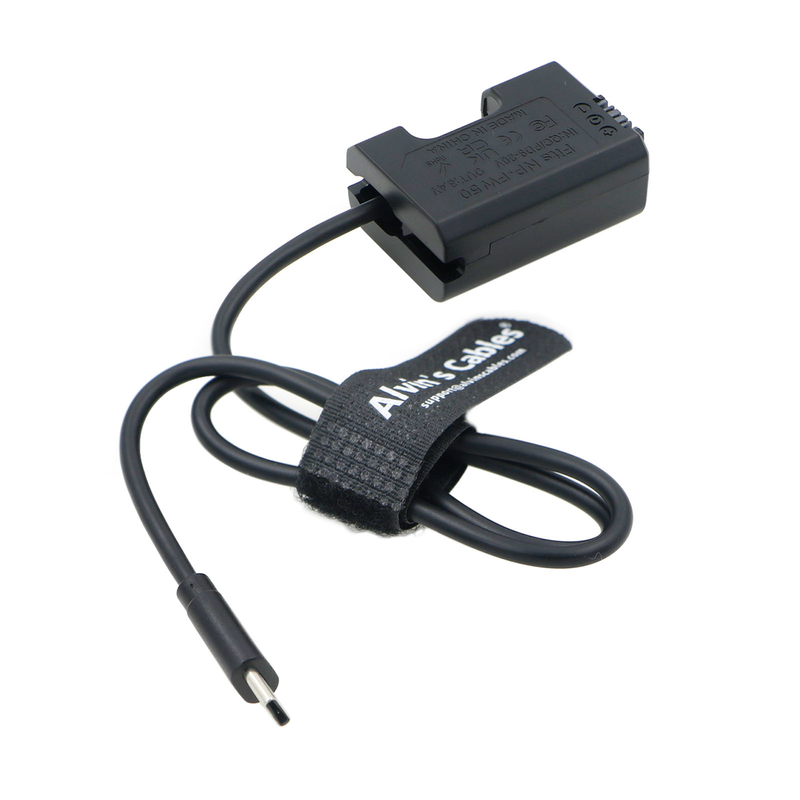 NP-FW50 Dummy Battery To USB-C Type-C PD QC Power Cable For Sony A6000/A6500/A6300/A7R/A7/A33/A35/A37/A55/A7S Cameras